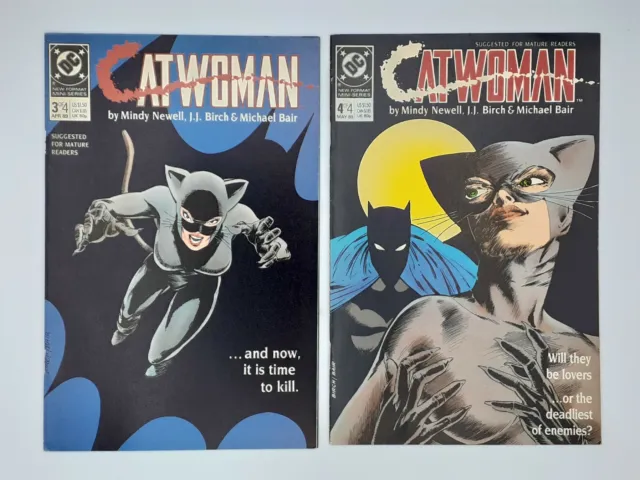 CATWOMAN Mini-Series #3, 4  DC Comics (1989) Batman - Mature Readers