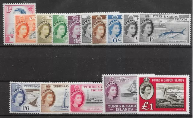 Turks & Caicos Islands Sg237/50,253 1957-60 Definitive Set Mtd Mint