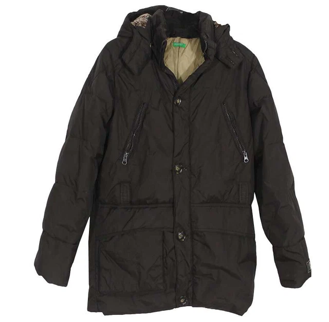 BENETTON ETA 10 Piumino Cappotto Con Cappuccio Tasche Bambina EUR