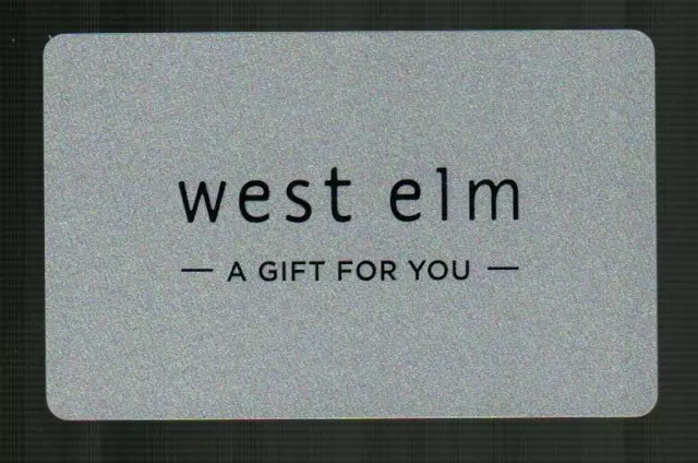 WEST ELM Classic Logo ( 2017 ) Gift Card ( $0 )