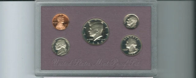 1989 United States Gem Cameo Proof Set OGP 5 COIN SET