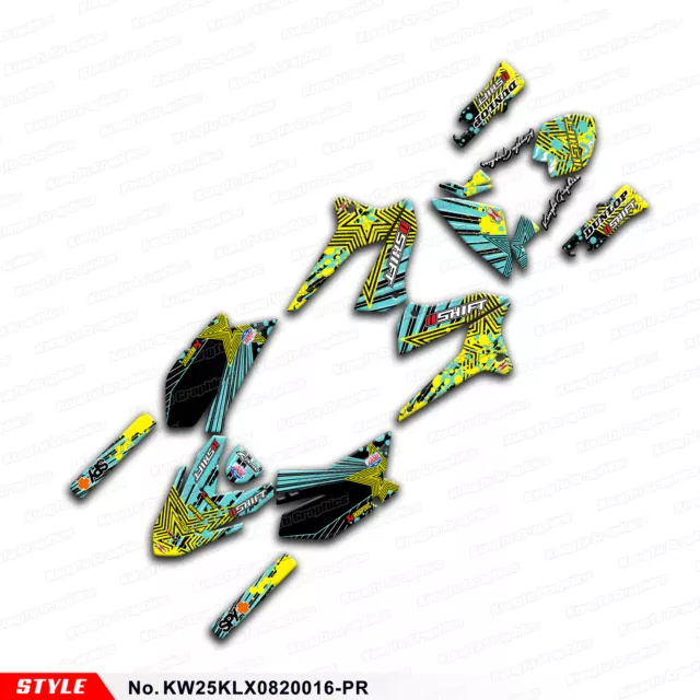 MX Full Vinyl Waterproof Sticker Decal Graphics Kit for KLX250 KLX250S 2008-2020
