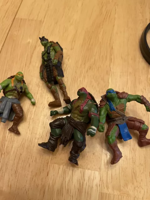 TMNT Movie 2.5”  - 3” PVC Action Figures Teenage Mutant Ninja Turtles Lot 4