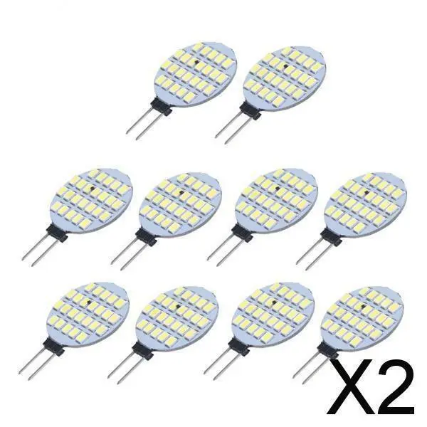 2X 10x G4 1210 SMD 24 Ampoule LED Ampoule Lampe Blanc 3000 -3500K DC 12V