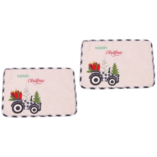 2 Count Traktor Tischset Kariertes Tuch Tischsets Für Die Küche
