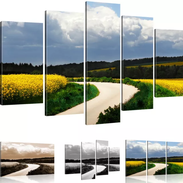 Bilder Der Weg Wandbild auf Leinwand Horizont Leinwandbild Landschaft