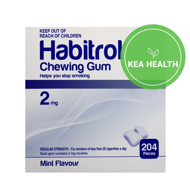 Habitrol Nicotine Gum 2mg MINT 204 piece 1 Box New BULK Size - QUIT Smoking Now