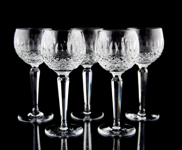 Waterford Colleen Hock Wine Glasses Set of 5 Elegant Vintage Crystal Stemware Waterford Colleen Hock Wine Glasses Set of 5 Elegant Vintage Crystal Stemware