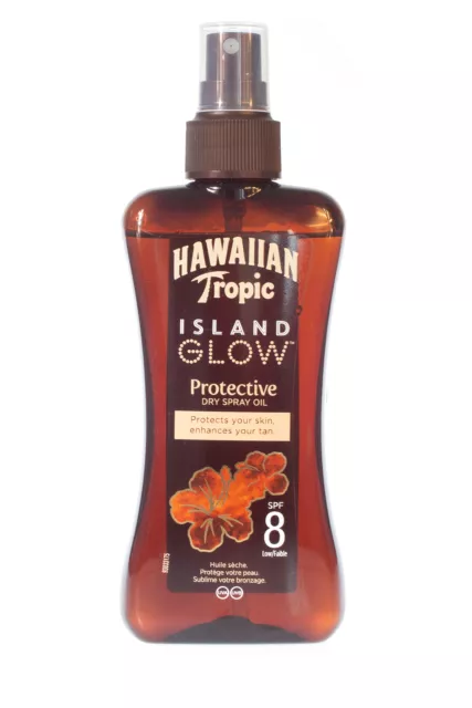 Hawaiian Tropic Island Glow - Protective Dry Spray Oil 200ml LSF 8 Sonnenschutz