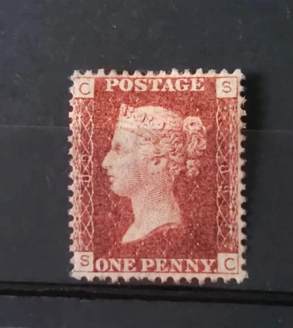 Gb Queen Victoria Sg 43 1D Red Pl 89 Mint No Gum
