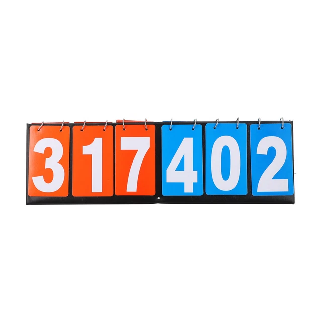 6-IGIT TABEL TABEL SCACT SPORT SCORE FLIPPER für Basketball-Fußball-Tennis