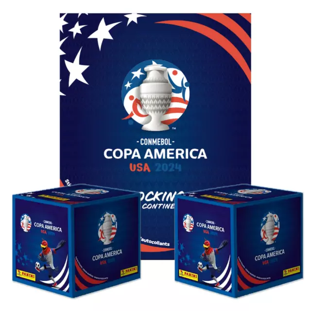 PANINI COPA AMERICA USA 2025 Album and 2 Sticker Boxes100 packs (USA