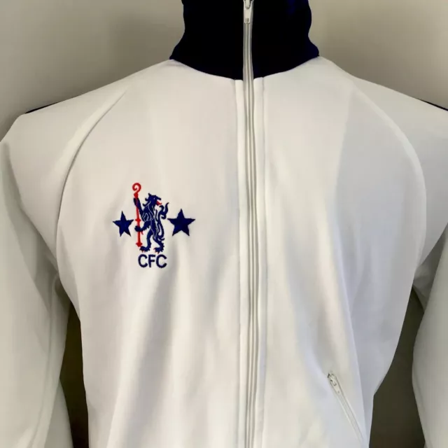 TOFFS CHELSEA FOOTBALL CLUB TRACKSUIT TOP CFC DRILL TOP WHITE