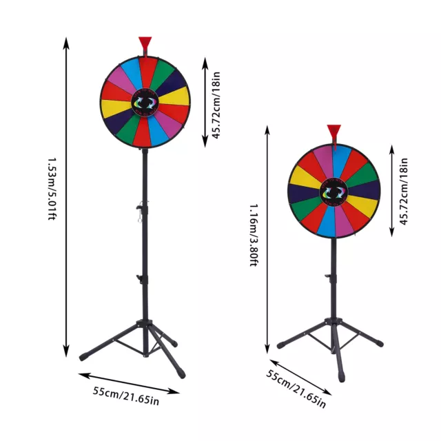 18" Color Prize Wheel Dry Erase Tripod for Trade Show Fortune Spinning Game 3