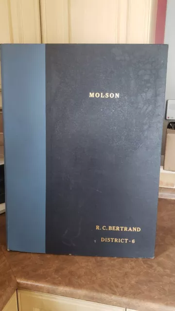VTG MOLSON BREWERY R.C BERTRAND BIG SCRAPBOOK BEFORE? 24" x 18"