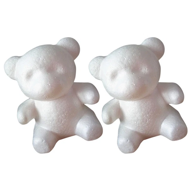 2 piezas modelos de modelado de forma de oso hágalo usted mismo arreglo floral modelos de osos vacíos