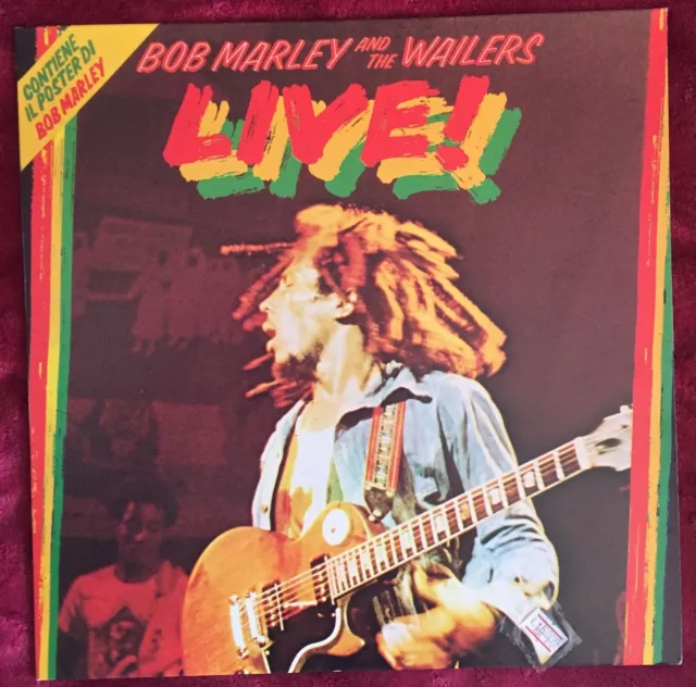 LP BOB MARLEY & THE WAILERS LIVE! (ed. original Italian 1975) + POSTER