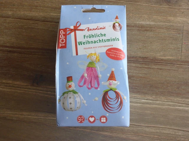 Topp Kreativ Bandinis Fröhliche Weihnachtsminis Figuren aus Stoffbändern