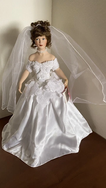 Treasury Collection Paradise Galleries Porcelain Bride 18" Doll Premiere Edition