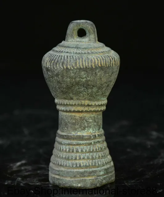 3.6" Rare Old China Bronze Carving Dynasty Palace Zheng Yuan nian Weight
