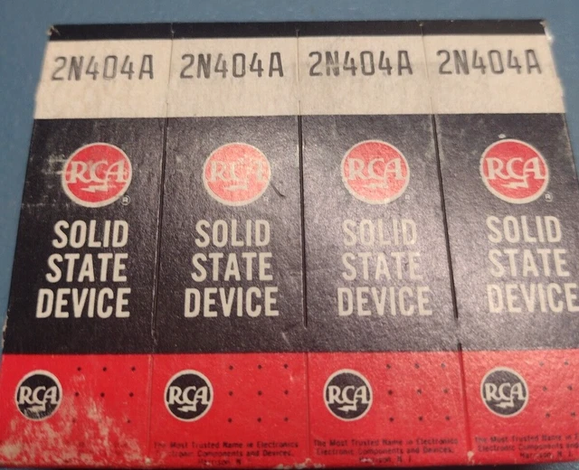 RCA 2N404A PNP Germanium Transistors/Lot of 4 New in Orig. pkg/TO-5 pkg