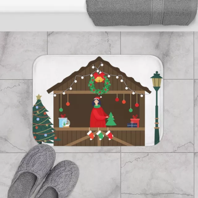 De Cristo es la Navidad Bath Mat white Alfombra de baño Navidad