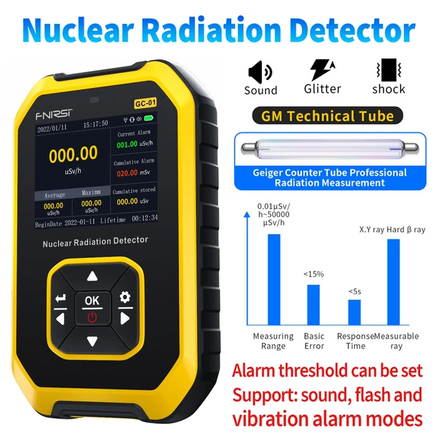 PORTABLE NUCLEAR RADIATION Detector Geiger Counter Dosimeter Xrays β