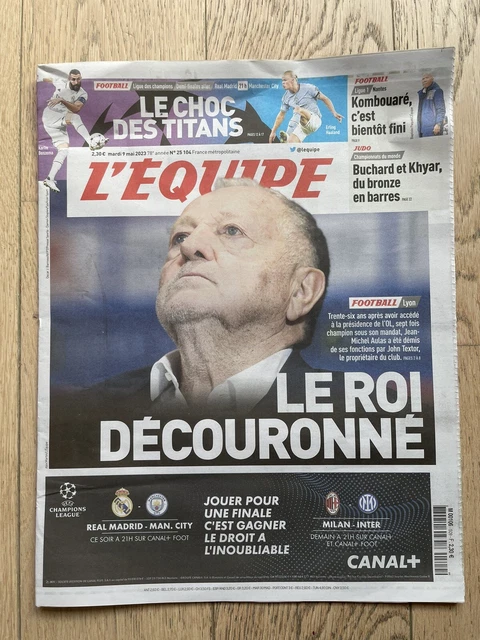 L'équipe du 09/05/2023 Départ de Jean-Michel AULAS de Lyon OL ... - eBay