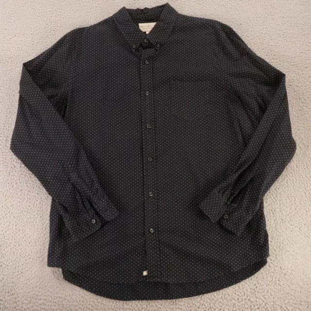 Ralph Lauren Shirt Mens 2XL Black White Dots Cotton Button Up Denim & Supply