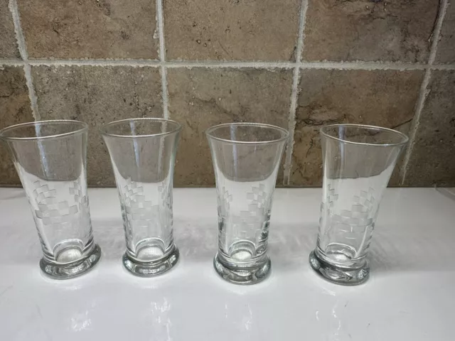 Vtg Libbey Symphony Pattern 4.5” / 3oz Cordial Bar Ware Juice Glasses Set of 4