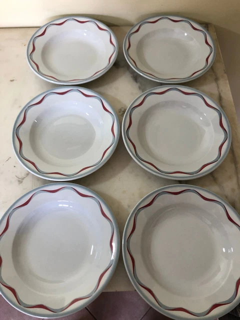 Beautiful 6 Flat Galvani Ceramic Bottoms Begin 900 Airbrush Decor 23cm