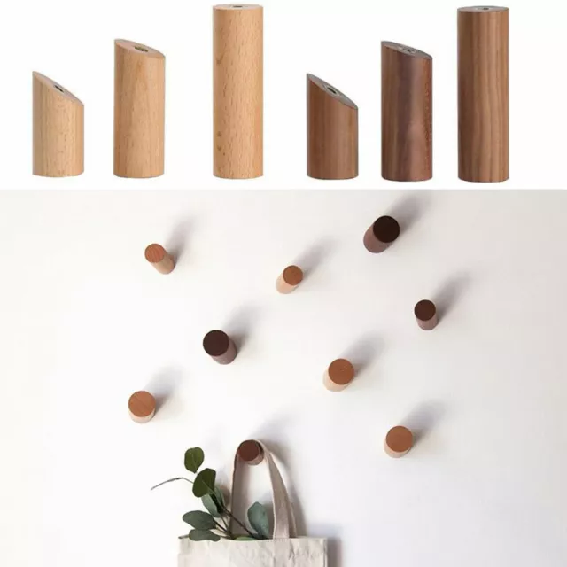 Wooden Hook Wall Hooks Hat Jacket Coat Hooks Storage Hanger Hallway Home Decor