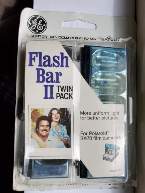 GE Flash Bar II Twin Pack For Polaroid SX-70 Camera 14 Flashes Left