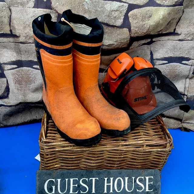 stihl special rubber chainsaw boots