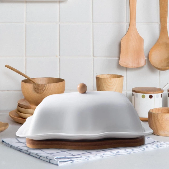 Beurrier En Acier Inoxydable Avec Couvercle - Plateau Ovale 18 Cm - Pour Cuisine Et Table