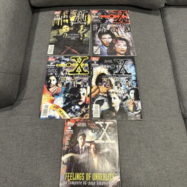 Lot Of (5)  X-Files Topps Comic Books #0-4  Special Editions Collectors Item