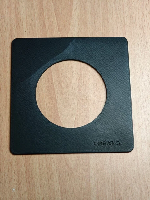 Planchette Pour Chambre Sinar - 158x158mm - Pas Copal #0/#1/#3 M39 - Fabriquée En France