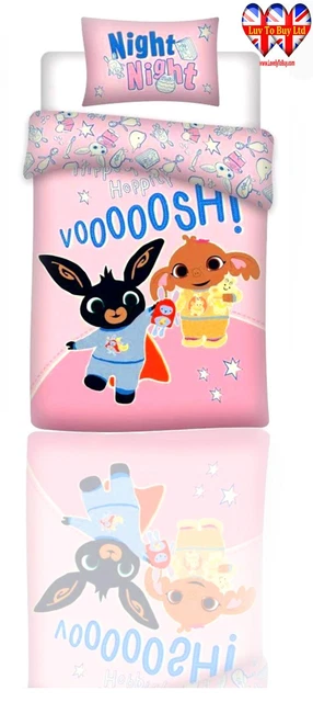 Duvet Set Bing Bunny Bed Linen,Toddler/CotBed Duvet Cover Set Official Licensed