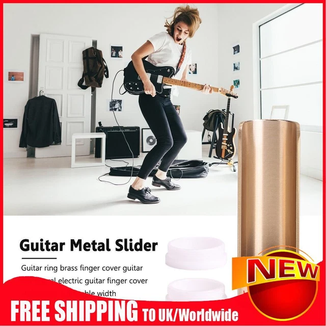 Metal Guitar Slide Bar Finger Sleeve Smooth Slides for Ukulele String Instrument