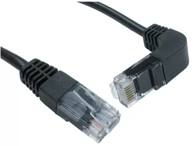 Network Cable Right Angled 90 degree Head Cat5e RJ45 Ethernet LAN Internet Lead