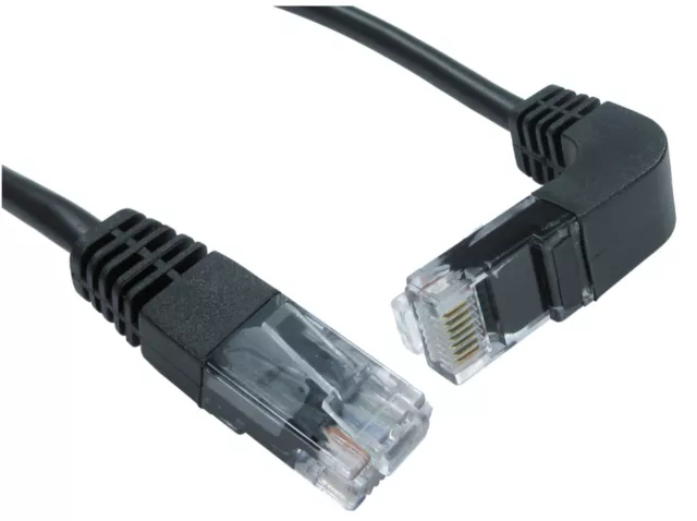 RETE CAVO AD Angolo Retto 90 Gradi Testa Cat5e RJ45 Ethernet Lan Internet  Cavo EUR 19,15 - PicClick IT