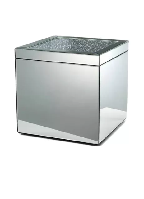 JM by Julien MacDonald Encapsulated Crystal Storage Side Table Glass Surface