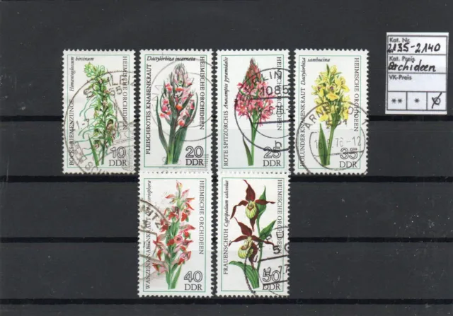 DDR, MiNr.  2135-2140, gestempelt, Orchideen, siehe Scan.