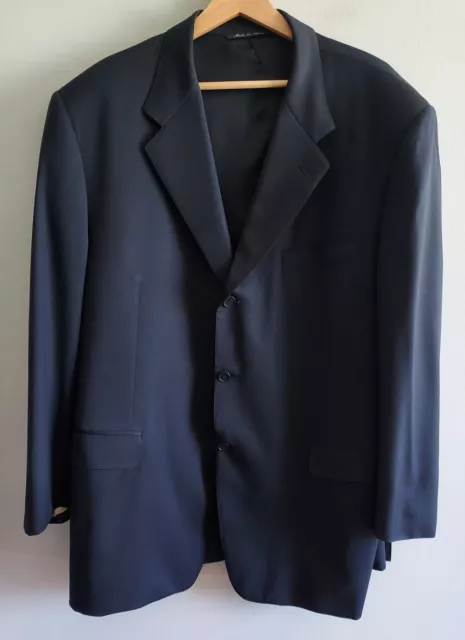 CANALI ITALY SAKS Fifth Avenue Mens Black Wool 3 Button Blazer Size 58 ...