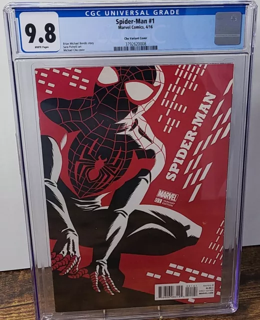 Spider-Man #1 CGC Universal Grade Comic 9.8 Cho Variant Cover Miles Morales ASM
