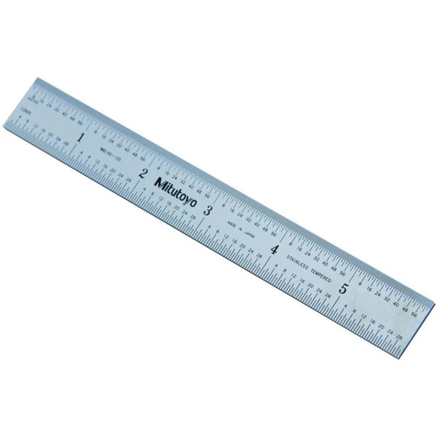 Mitutoy Ruler MITUTOYO RULE RIGID Engineers Stainless Steel Metal Ruler 150mm 6 ...