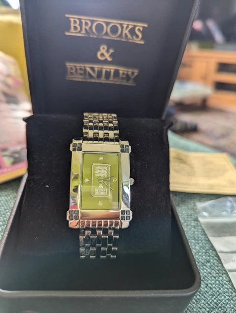 BROOKS AND BENTLEY Jewelled 1g Platinum Ingot 3 Lions Of England Watch 180.00 PicClick UK