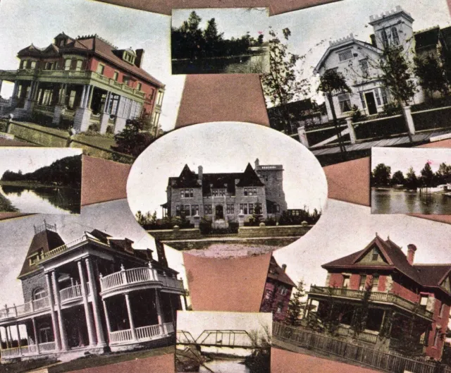 Some of Calgarys beautiful residences houses history Canada postcard #34
