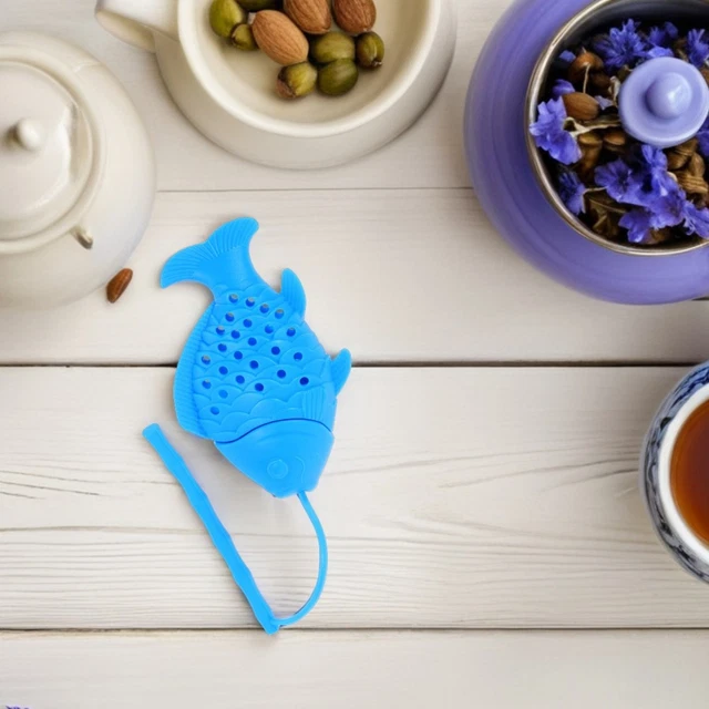 REUSABLE TEA FILTER Mesh Infuser Fish Shape Bags Coffee Strainer $16.48 ...