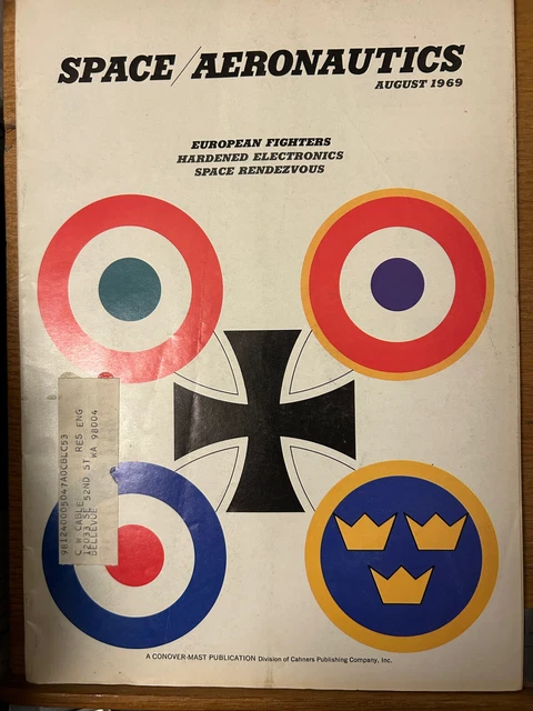 SPACE/AERONAUTICS Magazine Rare VTG 1969 European Fighters, Space rendezvous
